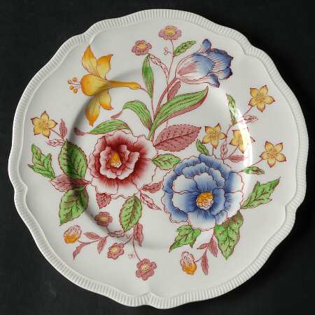 English Bouquet (Old Staffordshire) Salad Plate