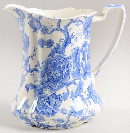 English Chippendale Blue 32 Oz Pitcher