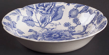 English Chippendale Blue Coupe Soup Bowl