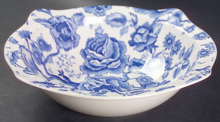 English Chippendale Blue 8" Round Vegetable Bowl