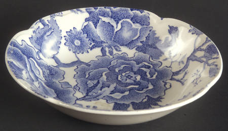 English Chippendale Blue Fruit/Dessert (Sauce) Bowl