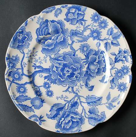 English Chippendale Blue Luncheon Plate