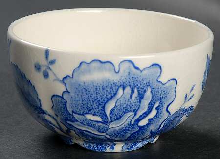 English Chippendale Blue Mini Open Sugar Bowl