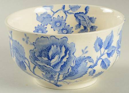 English Chippendale Blue Cranberry Bowl