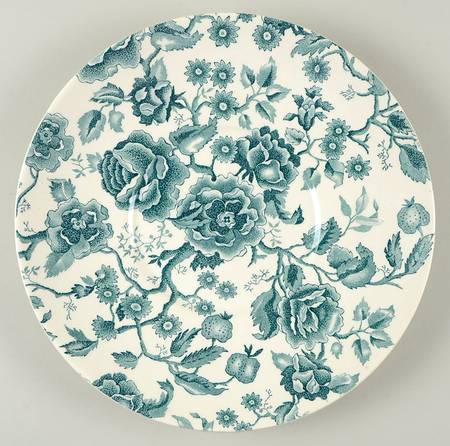 English Chippendale Green 11" Chop Plate (Round Platter)