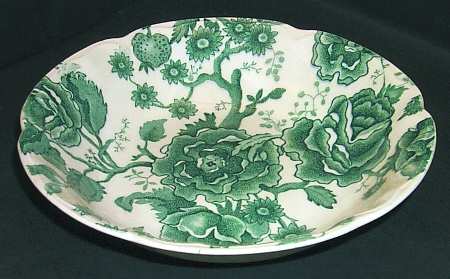 English Chippendale Green Coupe Soup Bowl