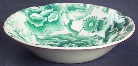 English Chippendale Green Fruit/Dessert (Sauce) Bowl