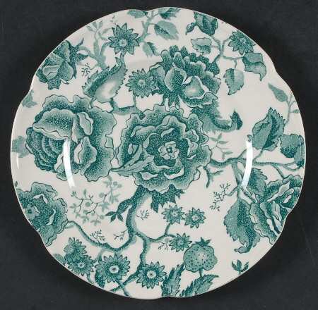 English Chippendale Green Salad Plate