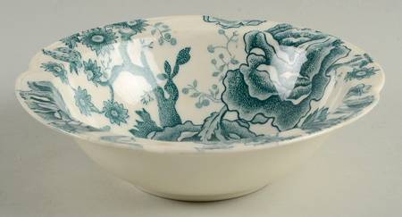 English Chippendale Green Rim Cereal Bowl