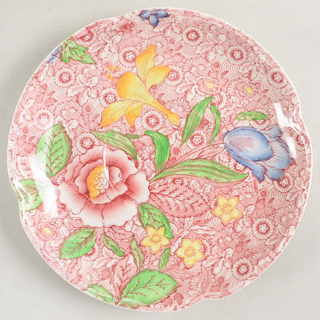 English Countryside Pink Multicolor Saucer for Oversized Cup