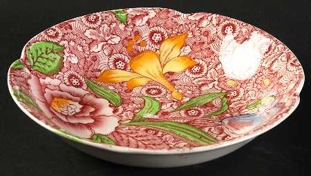 English Countryside Pink Multicolor Fruit/Dessert (Sauce) Bowl