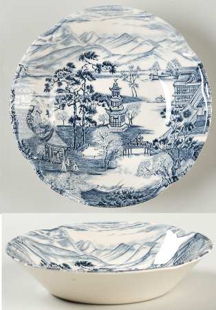 Enchanted Garden Blue Fruit/Dessert (Sauce) Bowl
