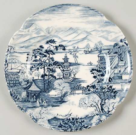 Enchanted Garden Blue Bread & Butter Plate