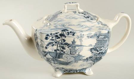 Enchanted Garden Blue Teapot & Lid