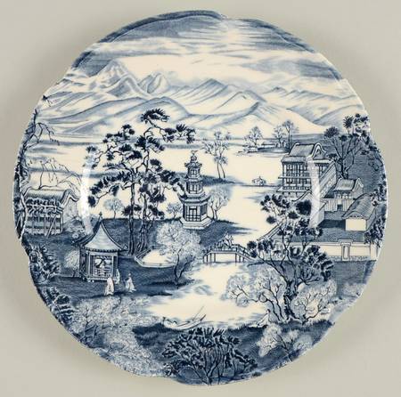 Enchanted Garden Blue Salad Plate