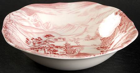 Enchanted Garden Pink Square Soup Bowl