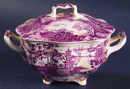 Enchanted Garden Plum Sugar Bowl & Lid