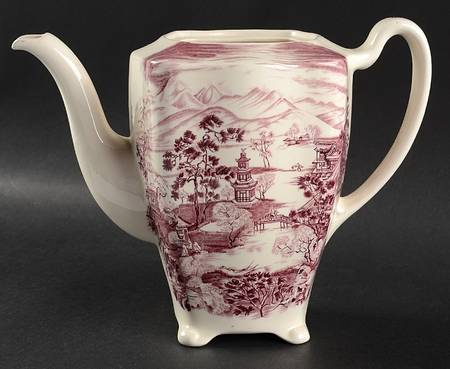 Enchanted Garden Plum Coffee Pot No Lid