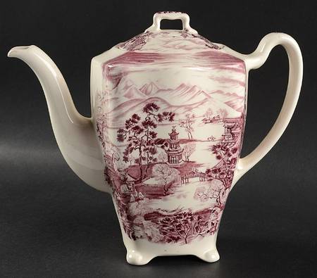 Enchanted Garden Plum Coffee Pot & Lid