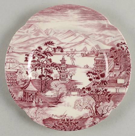 Enchanted Garden Plum Bread & Butter Plate