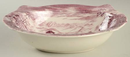 Enchanted Garden Plum 9" Oval Vegetable Bowl