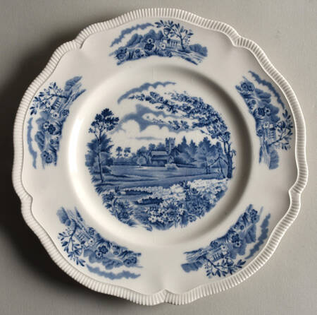 English Gardens Blue (No Blue Band) Salad Plate