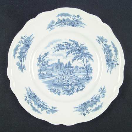 English Gardens Blue (No Blue Band) Luncheon Plate