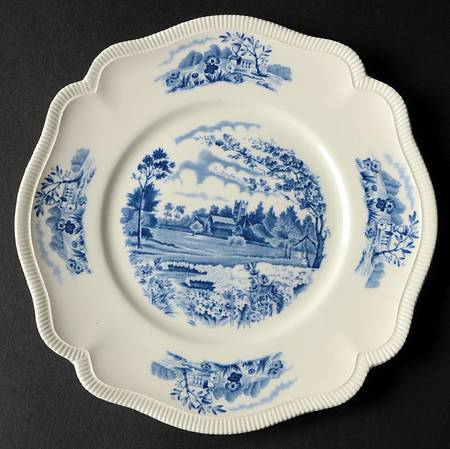 English Gardens Blue (No Blue Band) Square Salad Plate