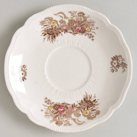 English Gardens Brown Multicolor Saucer
