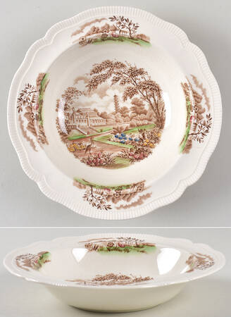 English Gardens Brown Multicolor Coupe Cereal Bowl