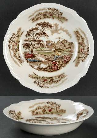 English Gardens Brown Multicolor Fruit/Dessert (Sauce) Bowl