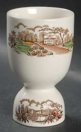 English Gardens Brown Multicolor Double Egg Cup