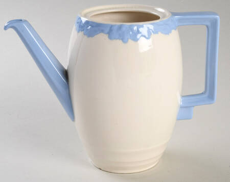 English Oak (Light Blue Embossed Edge) Mini Coffee Pot No Lid