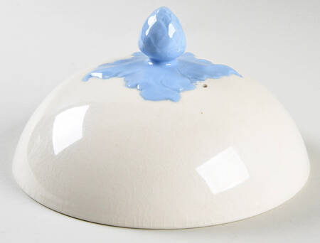 English Oak (Light Blue Embossed Edge) Lid for Round Butter