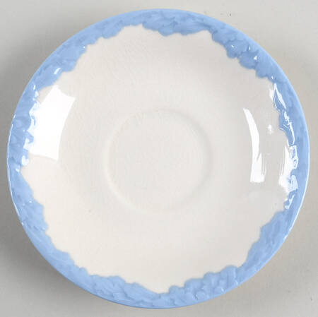 English Oak (Light Blue Embossed Edge) Saucer for Flat Cup