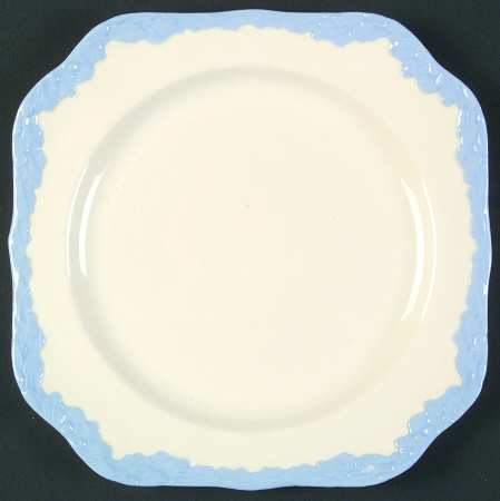 English Oak (Light Blue Embossed Edge) Square Salad Plate