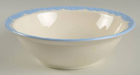English Oak (Light Blue Embossed Edge) 8" Round Vegetable Bowl