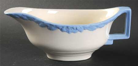 English Oak (Light Blue Embossed Edge) Gravy Boat