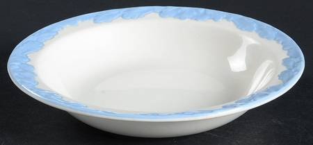 English Oak (Light Blue Embossed Edge) Rim Fruit/Dessert (Sauce) Bowl