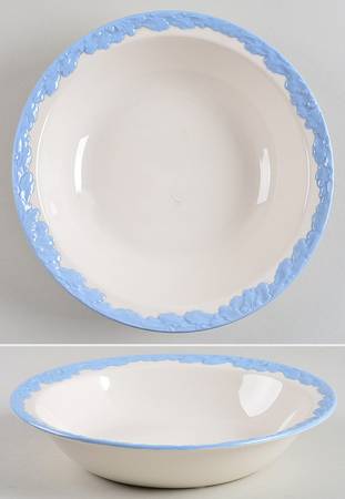English Oak (Light Blue Embossed Edge) Rim Soup Bowl
