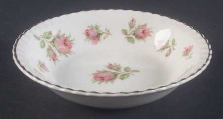 English Rose (Old English, Pink Roses) Fruit/Dessert (Sauce) Bowl