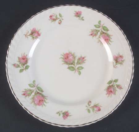 English Rose (Old English, Pink Roses) Dessert/Pie Plate