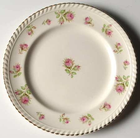 English Rose (Old English, Pink Roses) Luncheon Plate