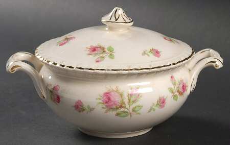 English Rose (Old English, Pink Roses) Sugar Bowl & Lid