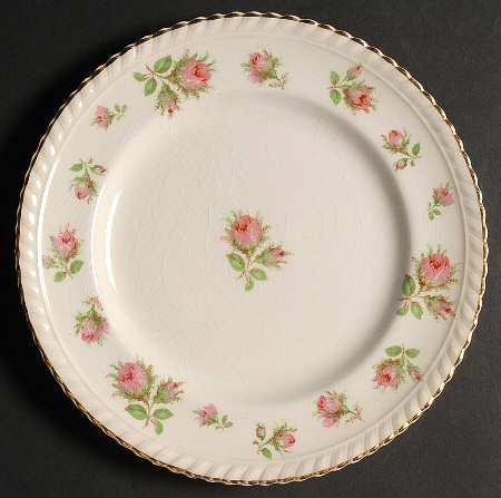 English Rose (Old English, Pink Roses) Salad Plate