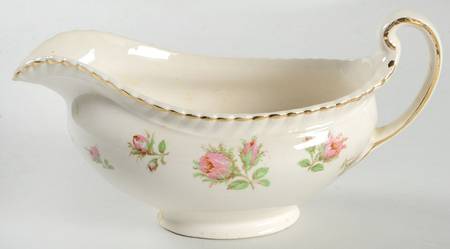 English Rose (Old English, Pink Roses) Gravy Boat