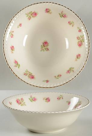 English Rose (Old English, Pink Roses) 8" Round Vegetable Bowl