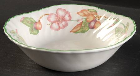 English Rose (Regency, Floral Vine) Square Cereal Bowl