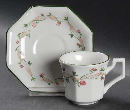 Eternal Beau Flat Demitasse Cup & Saucer Set