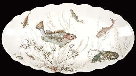 FISH (CREAM) 20" Fish Platter